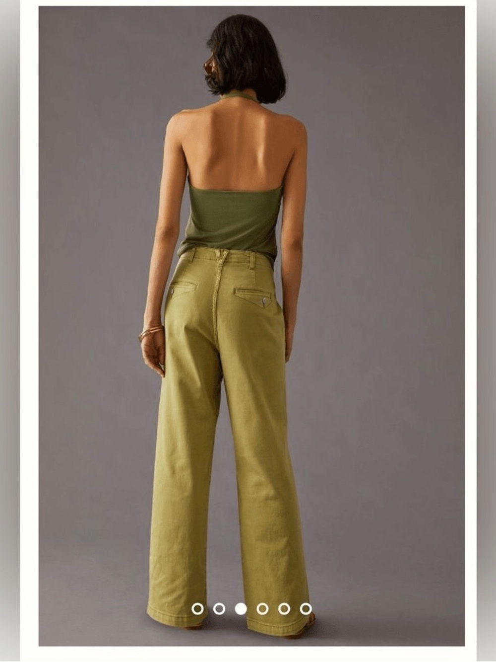 NWT - Anthropologie Pilcro Slouchy Chino Pants in Holly - Size 32 - Picture 3 of 10